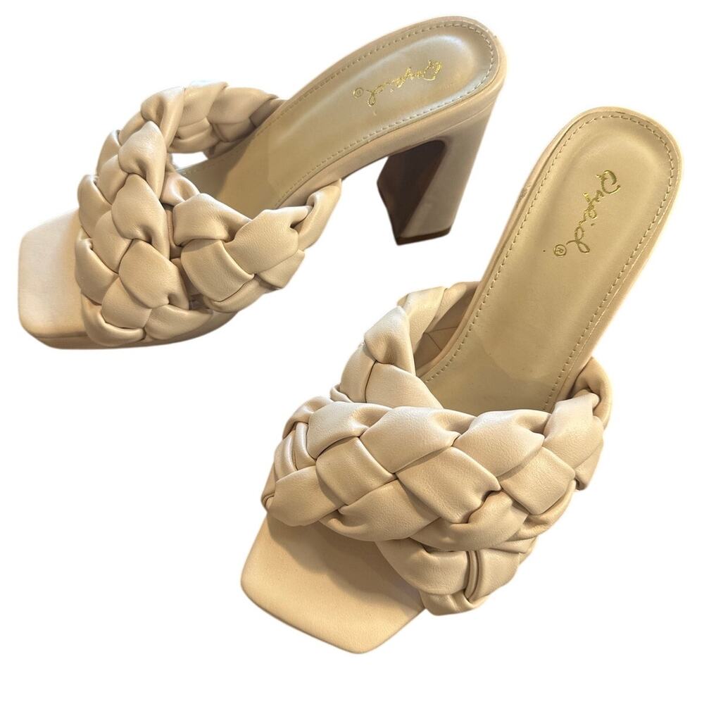 Quipid Braided Platform Heel Sandals - Size 7